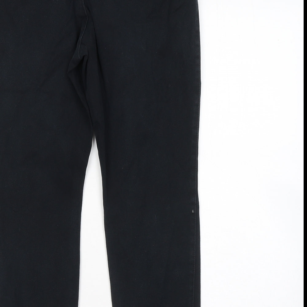 Gap Womens Black Cotton Chino Trousers Size 12 L24 in Regular