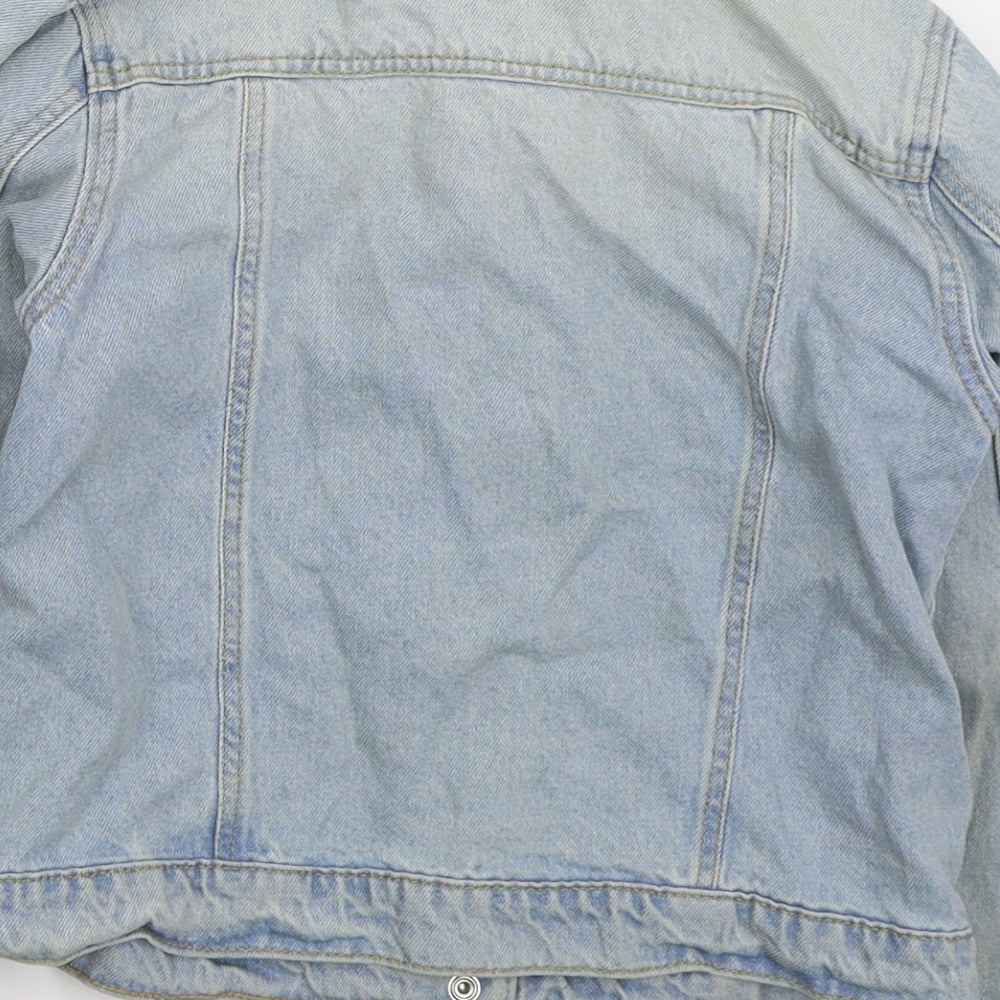 F&F Girls Blue Jacket Size 6-7 Years Button