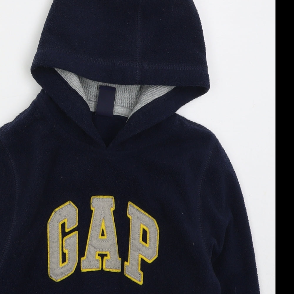 Gap Boys Blue Polyester Pullover Hoodie Size 6-7 Years Pullover