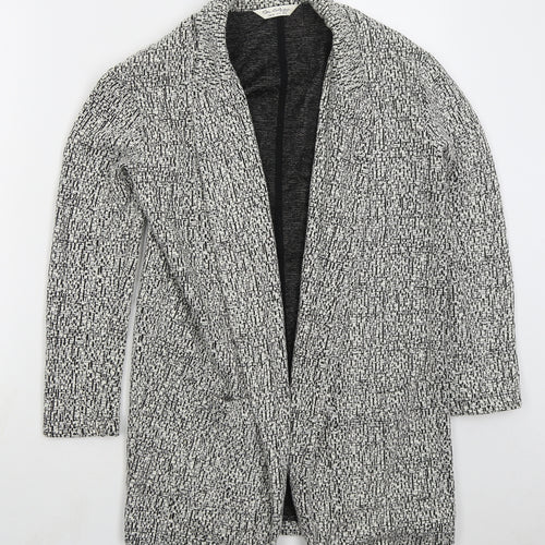Miss Selfridge Womens White Geometric Jacket Size 8 - Black and White