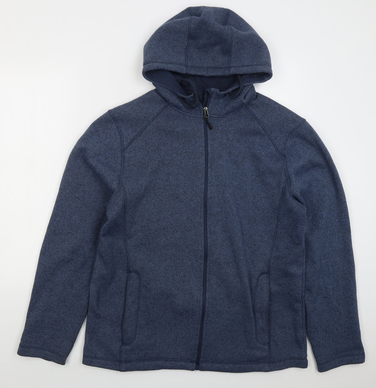 Livergy Mens Blue Polyester Full Zip Hoodie Size L
