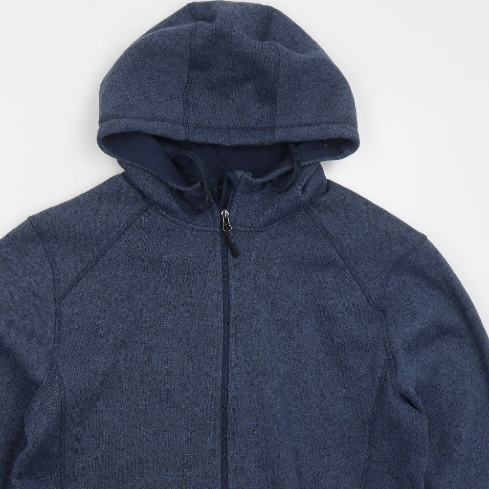 Livergy Mens Blue Polyester Full Zip Hoodie Size L