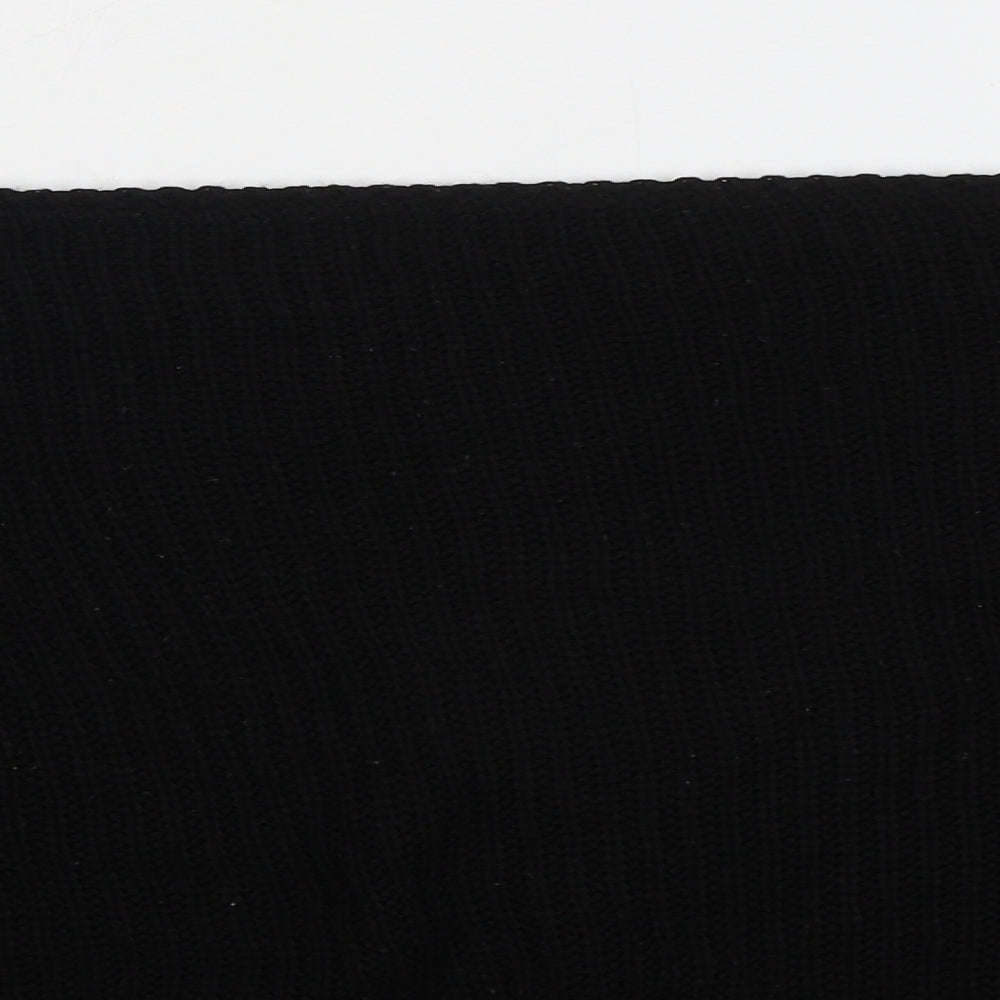 Boohoo Womens Black Boat Neck Acrylic Pullover Jumper Size 22