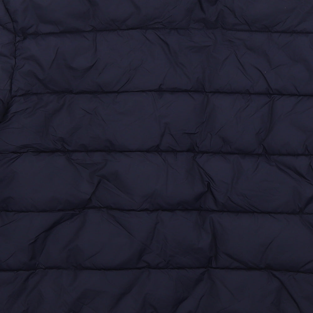 F&F Mens Blue Puffer Jacket Coat Size M Zip