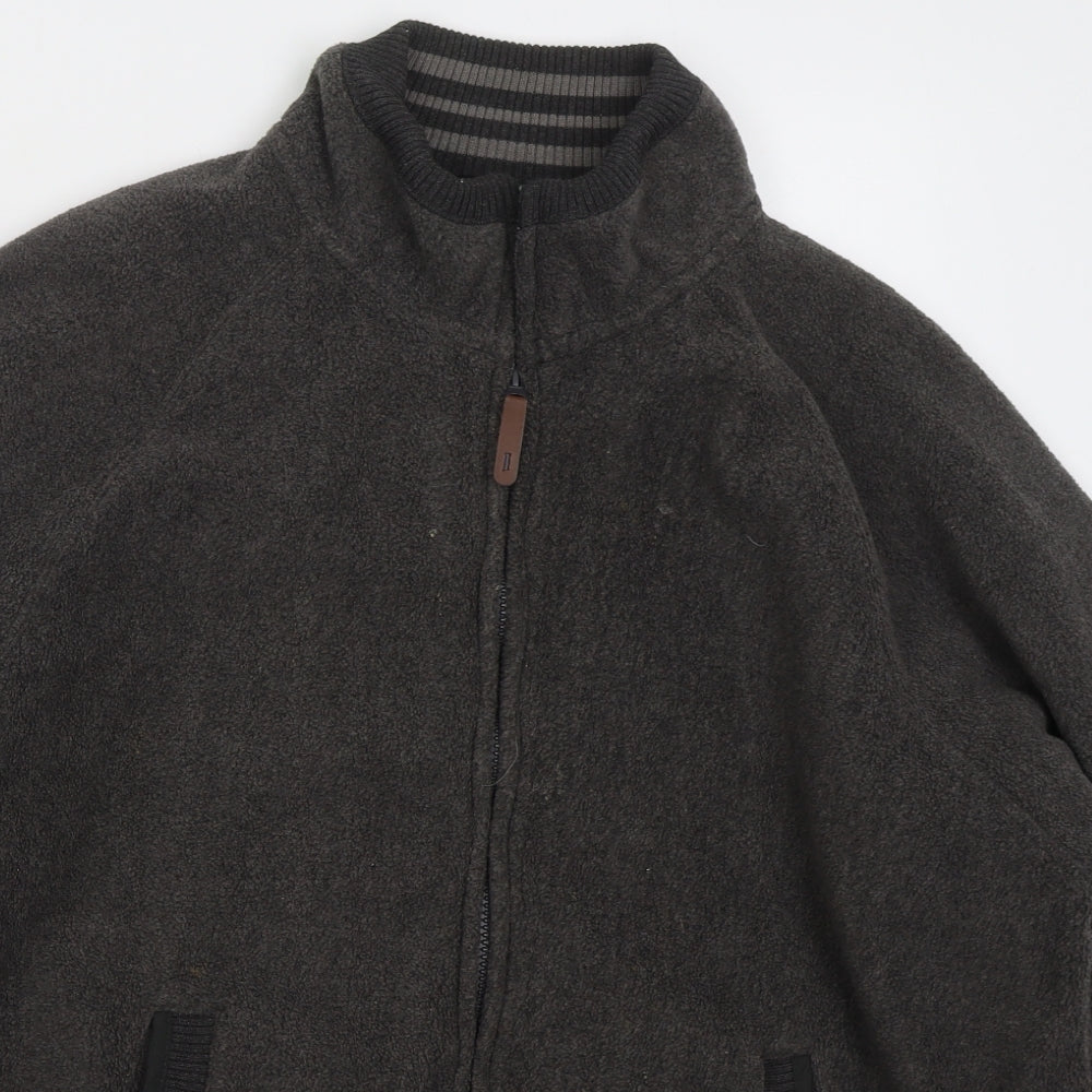 Boston Crew Mens Grey Jacket Size XL Zip