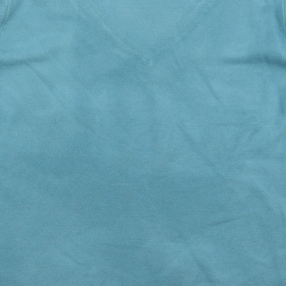 TU Womens Blue V-Neck Acrylic Pullover Jumper Size 20