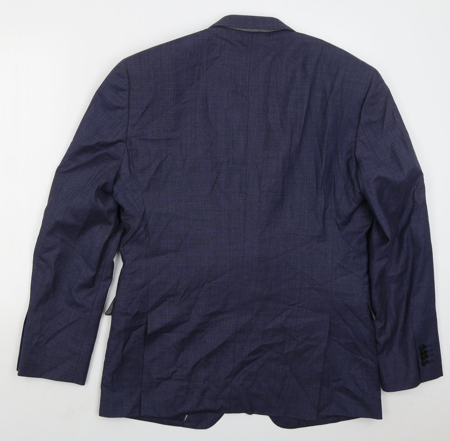 Barkers Mens Blue Polyester Jacket Suit Jacket Size 40