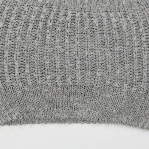 Missguided Womens Grey Boat Neck Acrylic Pullover Jumper Size S