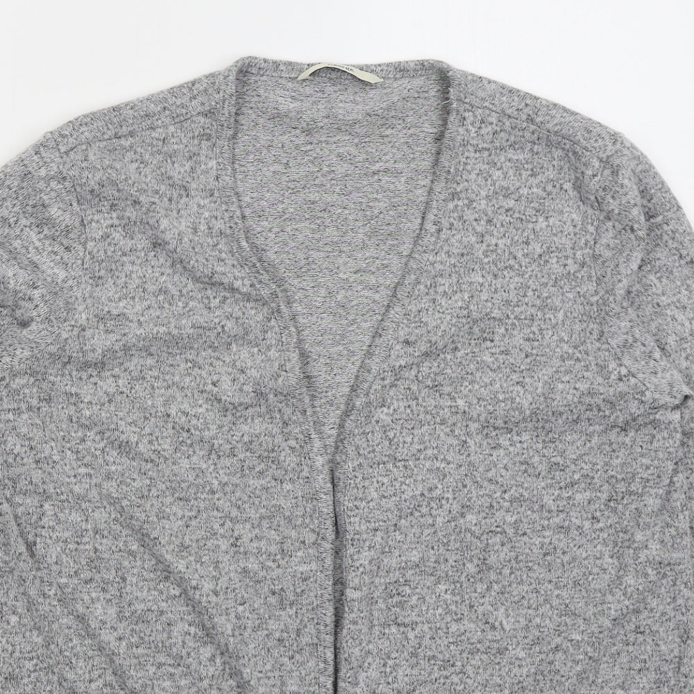 George Womens Grey V-Neck Polyester Cardigan Jumper Size M