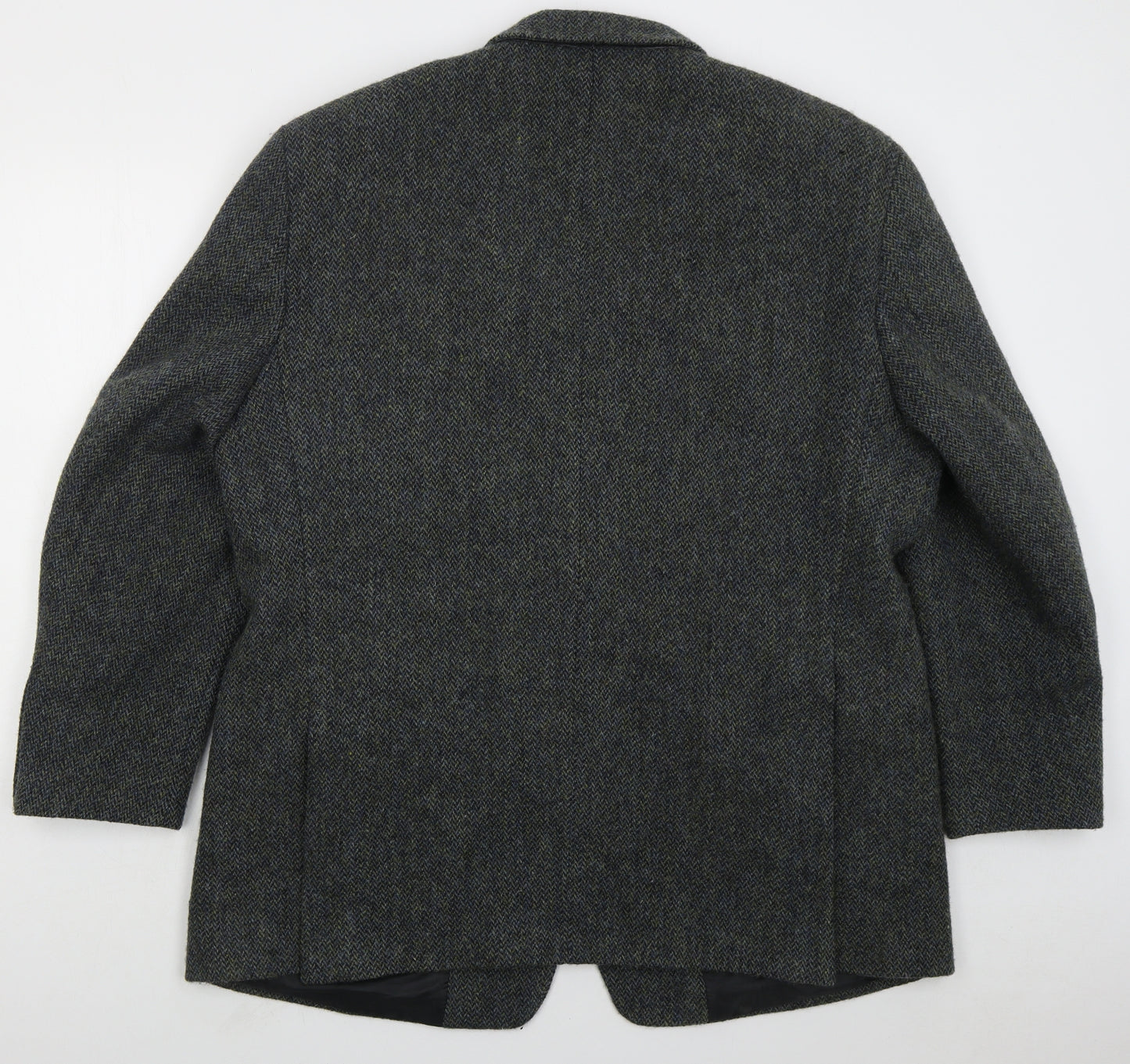 Harris Tweed Mens Grey Herringbone Wool Jacket Suit Jacket Size 50