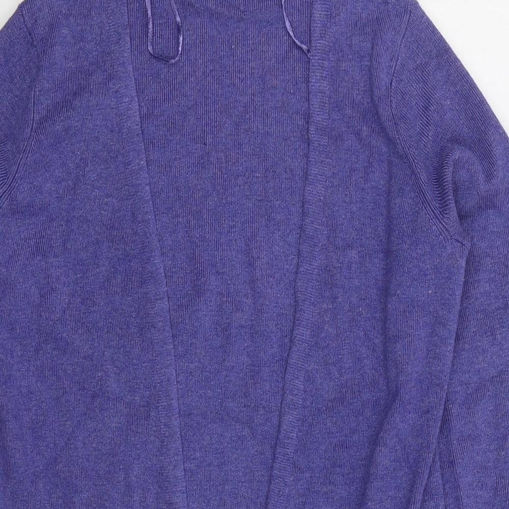 Marks and Spencer Womens Purple V-Neck Viscose Cardigan Jumper Size XS