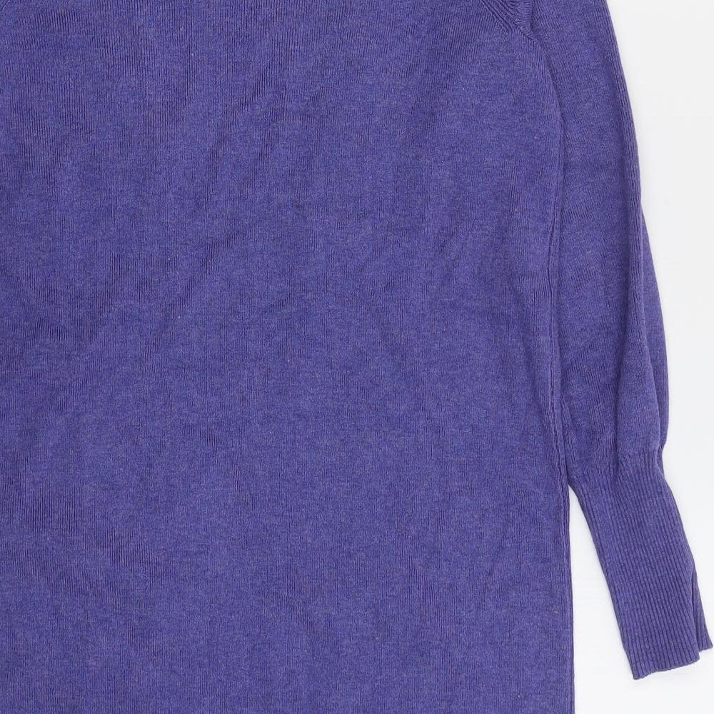 Marks and Spencer Womens Purple V-Neck Viscose Cardigan Jumper Size XS
