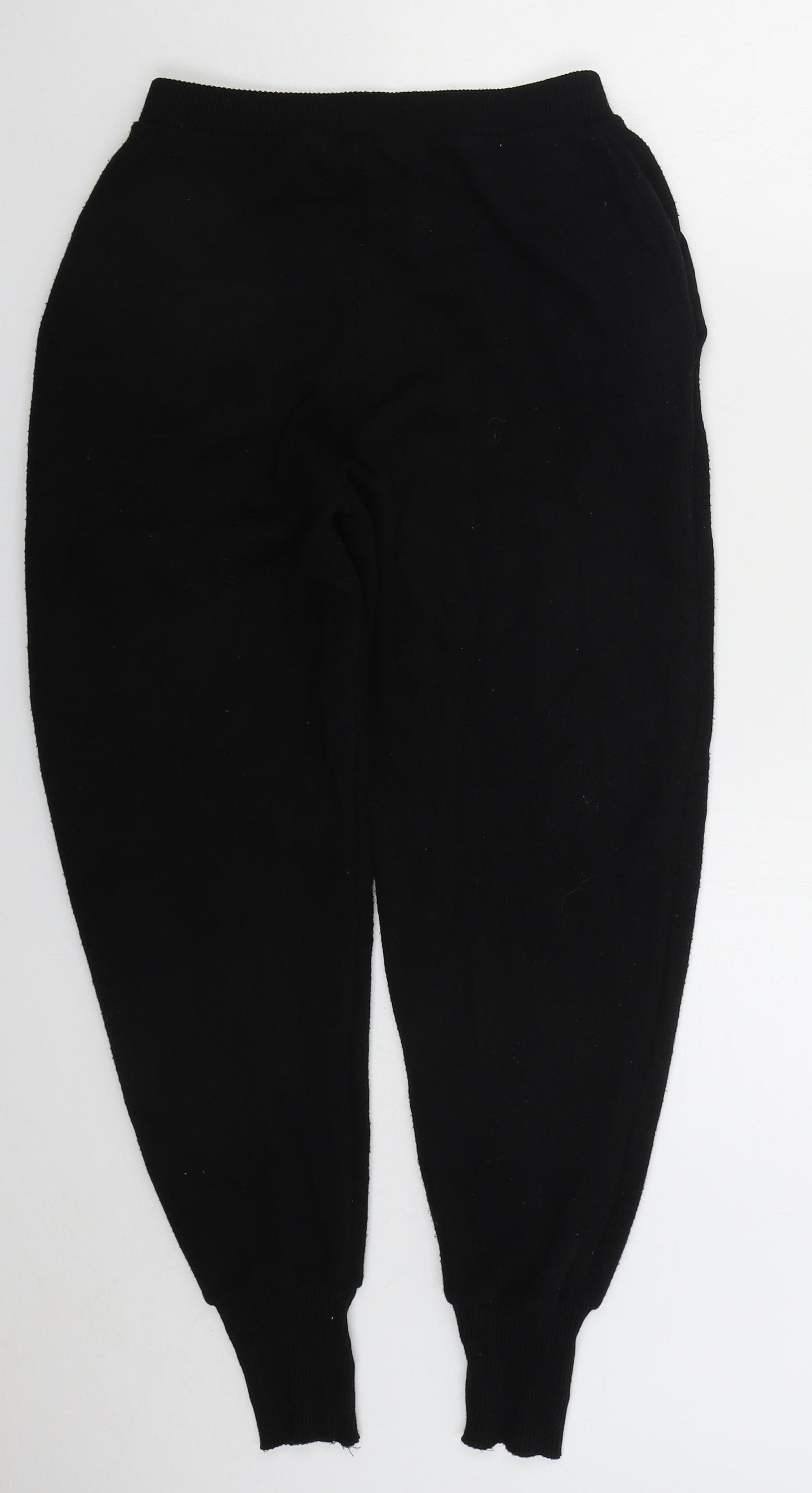 Zara Womens Black Polyester Sweatpants Trousers Size M L27 in Regular