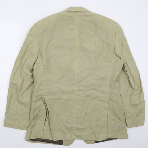 Fellini Mens Beige Linen Jacket Suit Jacket Size 42