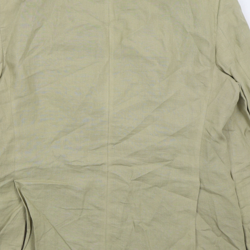 Fellini Mens Beige Linen Jacket Suit Jacket Size 42