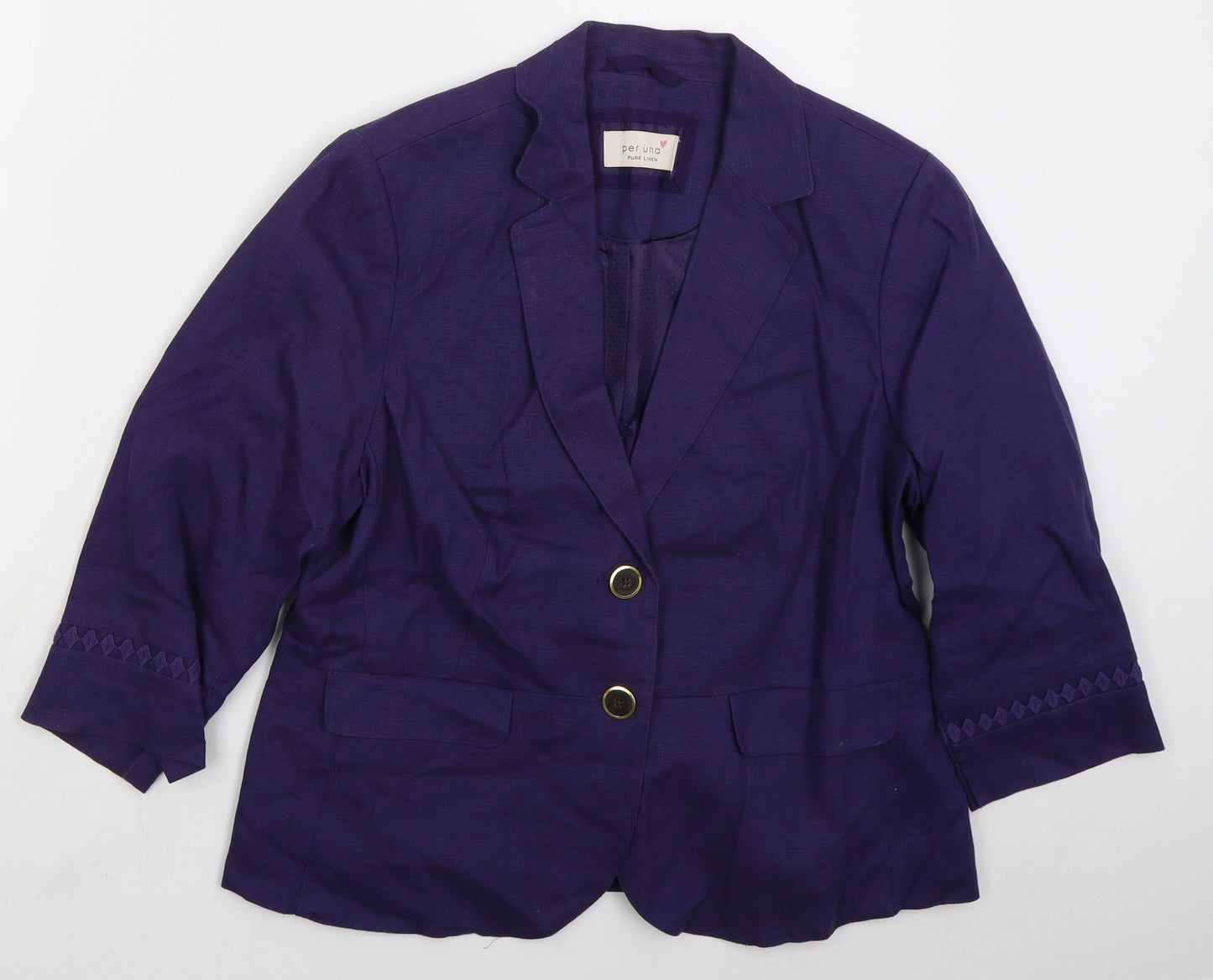 Marks and Spencer Womens Purple Jacket Size 16 Button