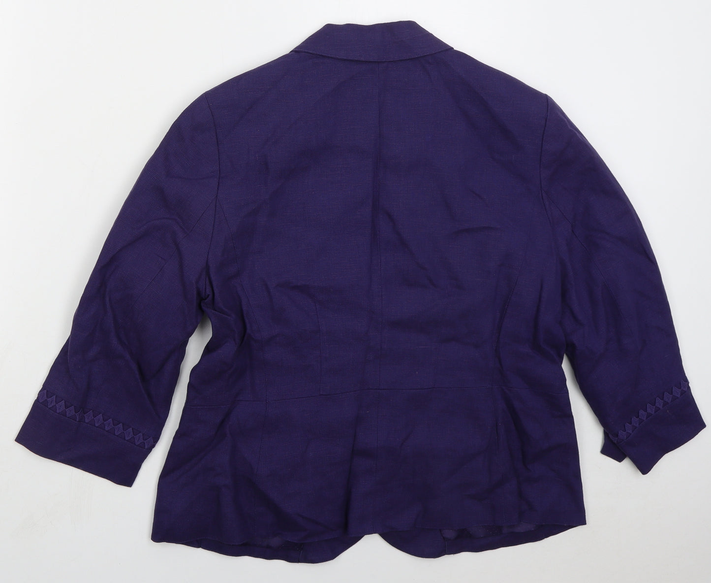 Marks and Spencer Womens Purple Jacket Size 16 Button