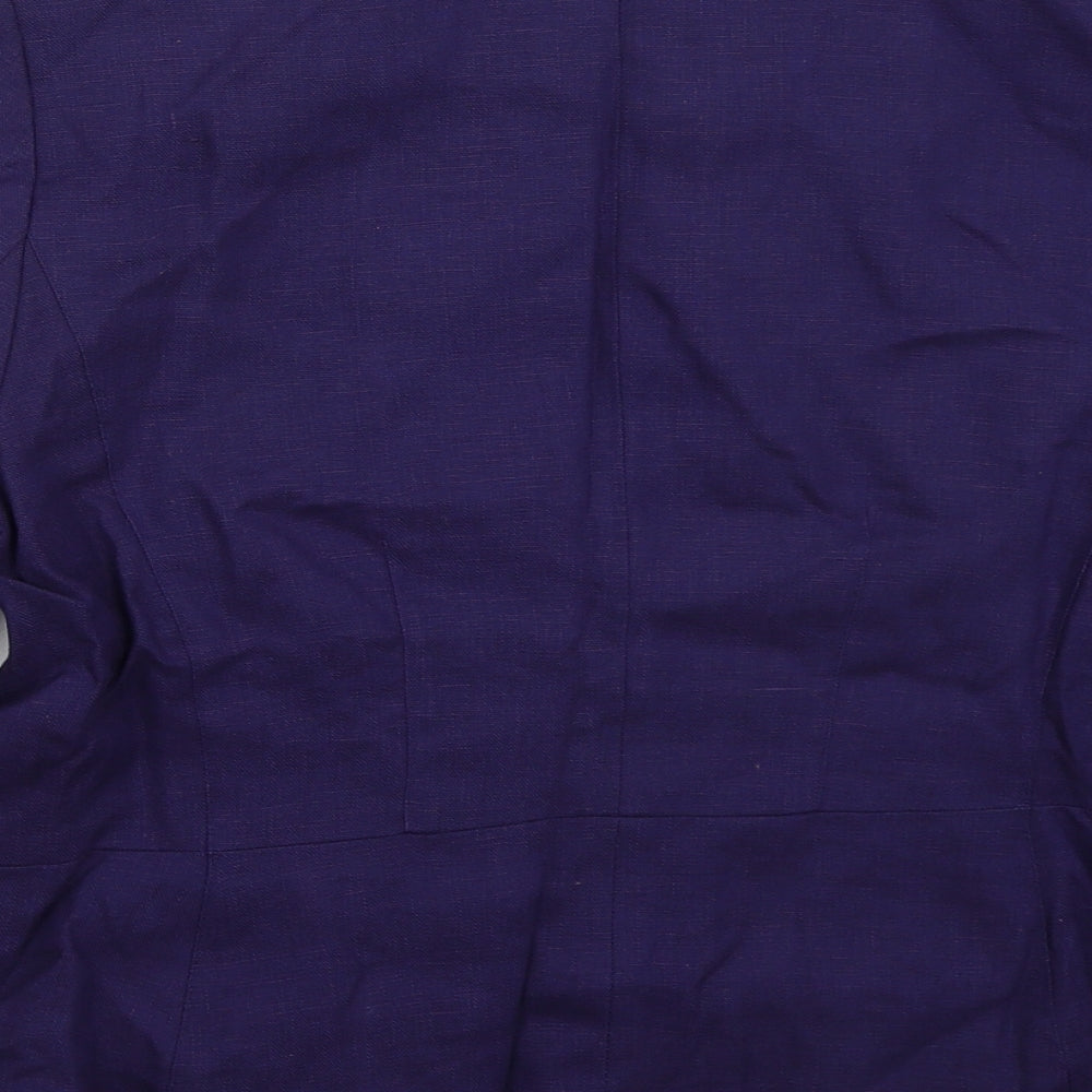 Marks and Spencer Womens Purple Jacket Size 16 Button