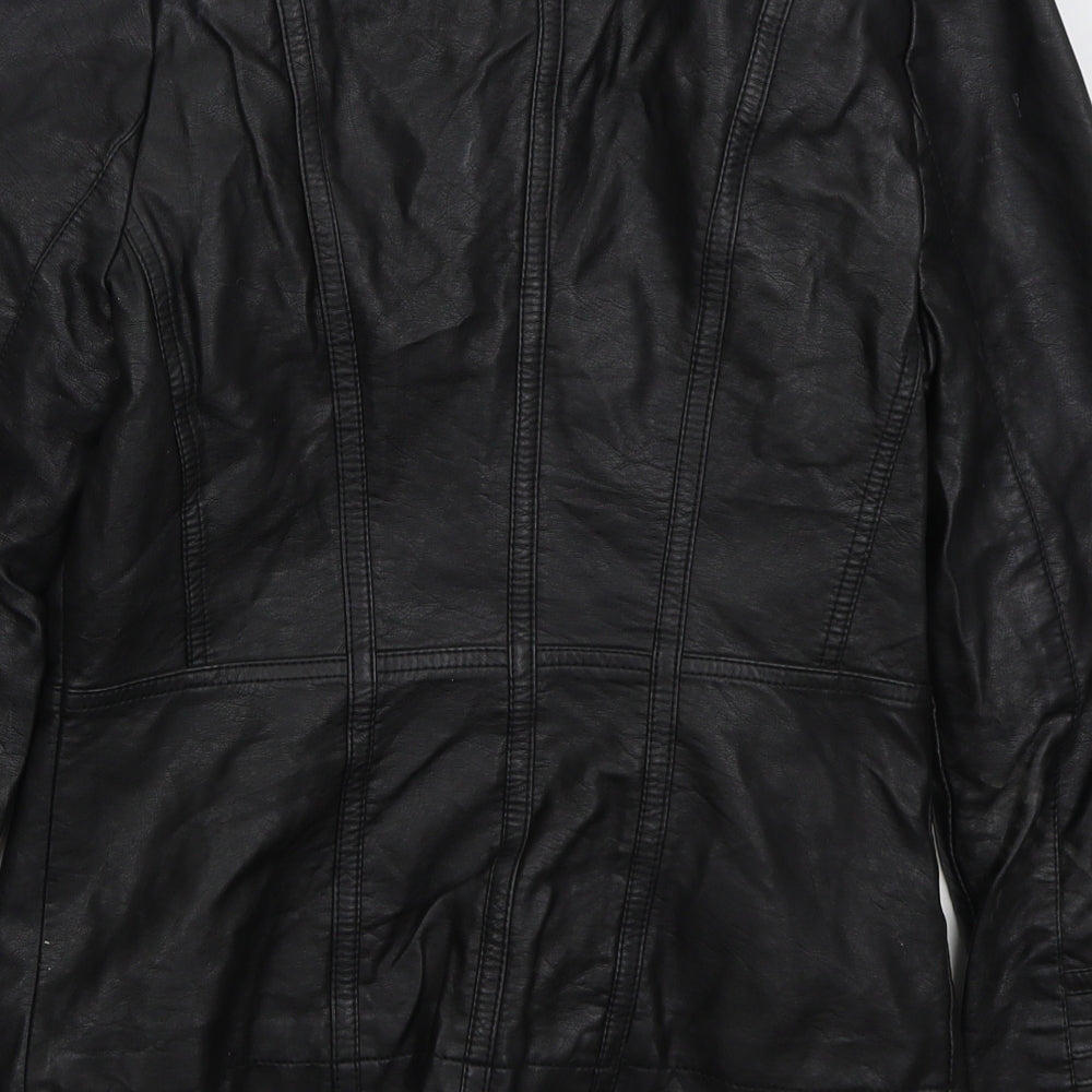 Wallis Womens Black Jacket Size 8 Zip