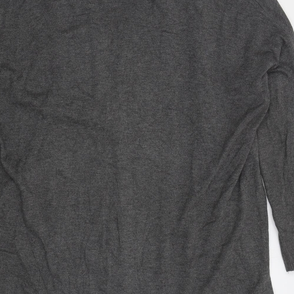 Atmosphere Womens Grey V-Neck Viscose Cardigan Jumper Size 14