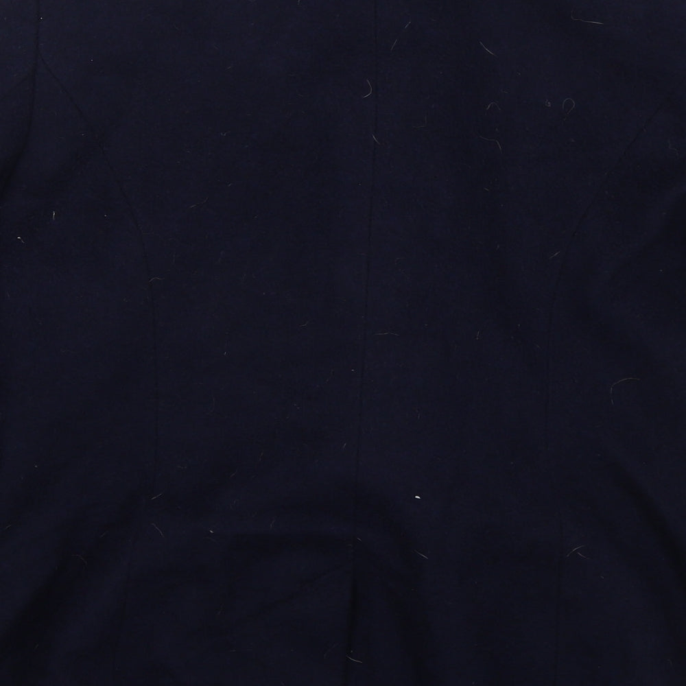John Lewis Womens Blue Pea Coat Coat Size 12 Button