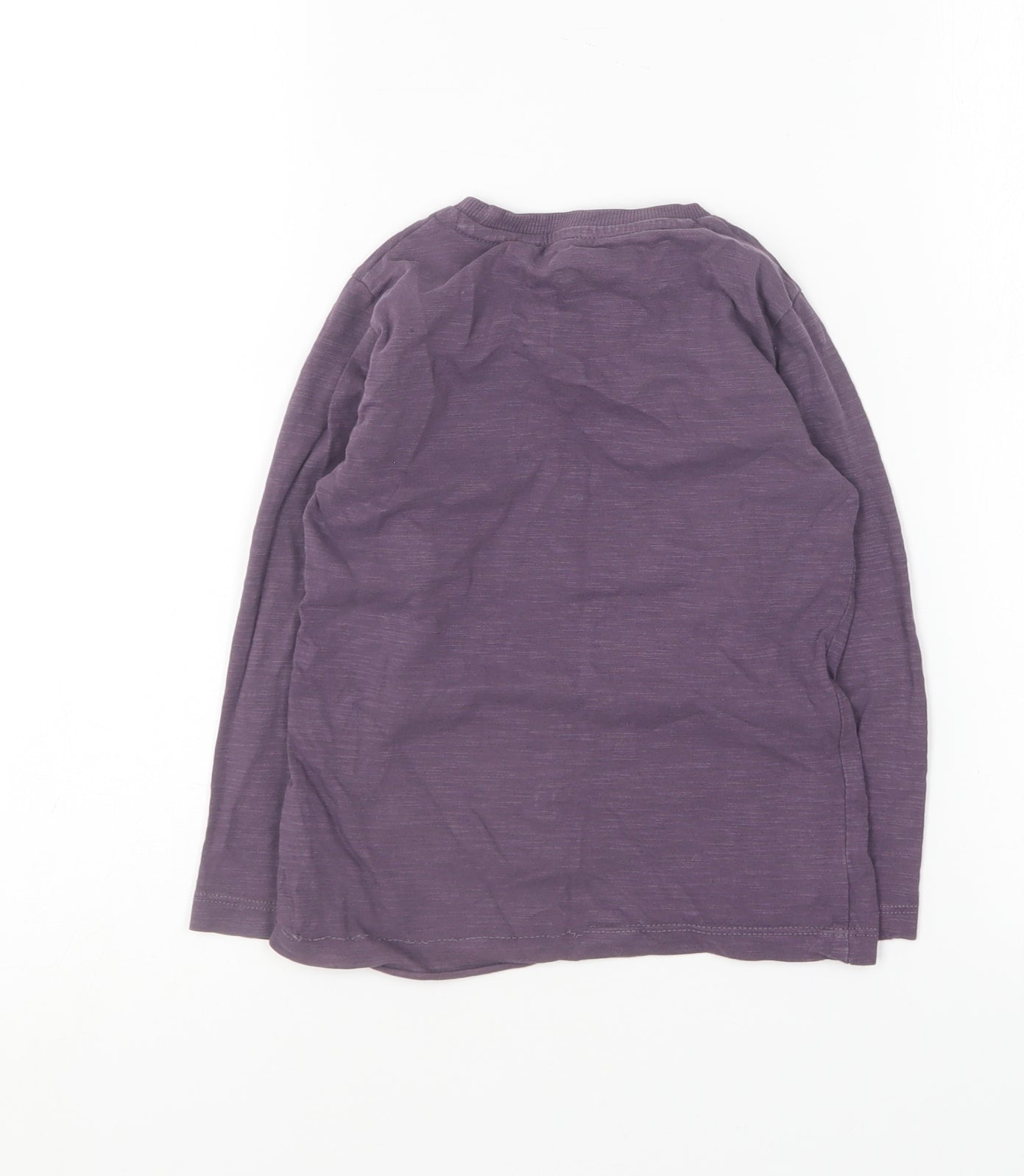 NEXT Boys Purple Cotton Basic T-Shirt Size 3-4 Years Round Neck