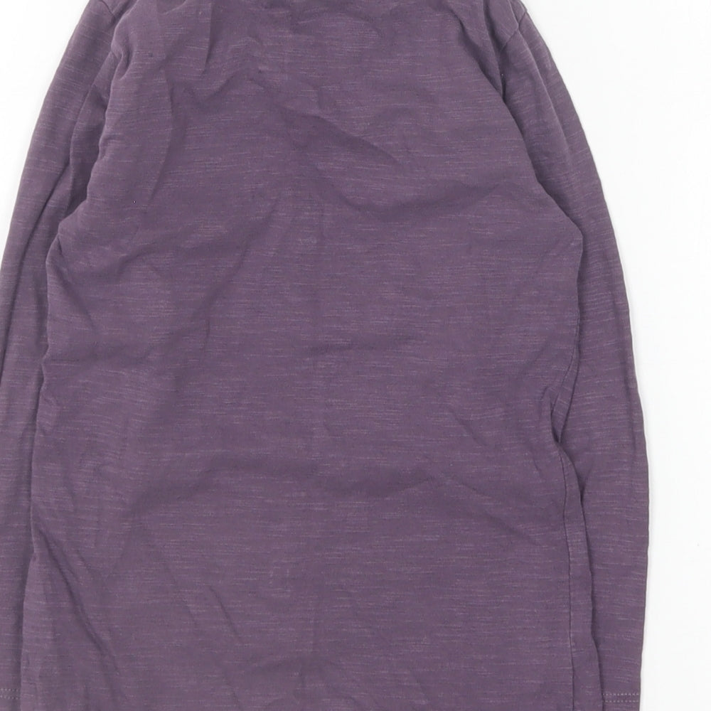 NEXT Boys Purple Cotton Basic T-Shirt Size 3-4 Years Round Neck