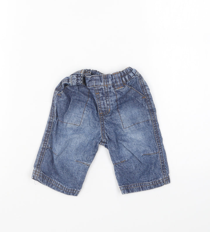 Dunnes Stores Baby Blue Cotton Capri Jeans Size 0-3 Months