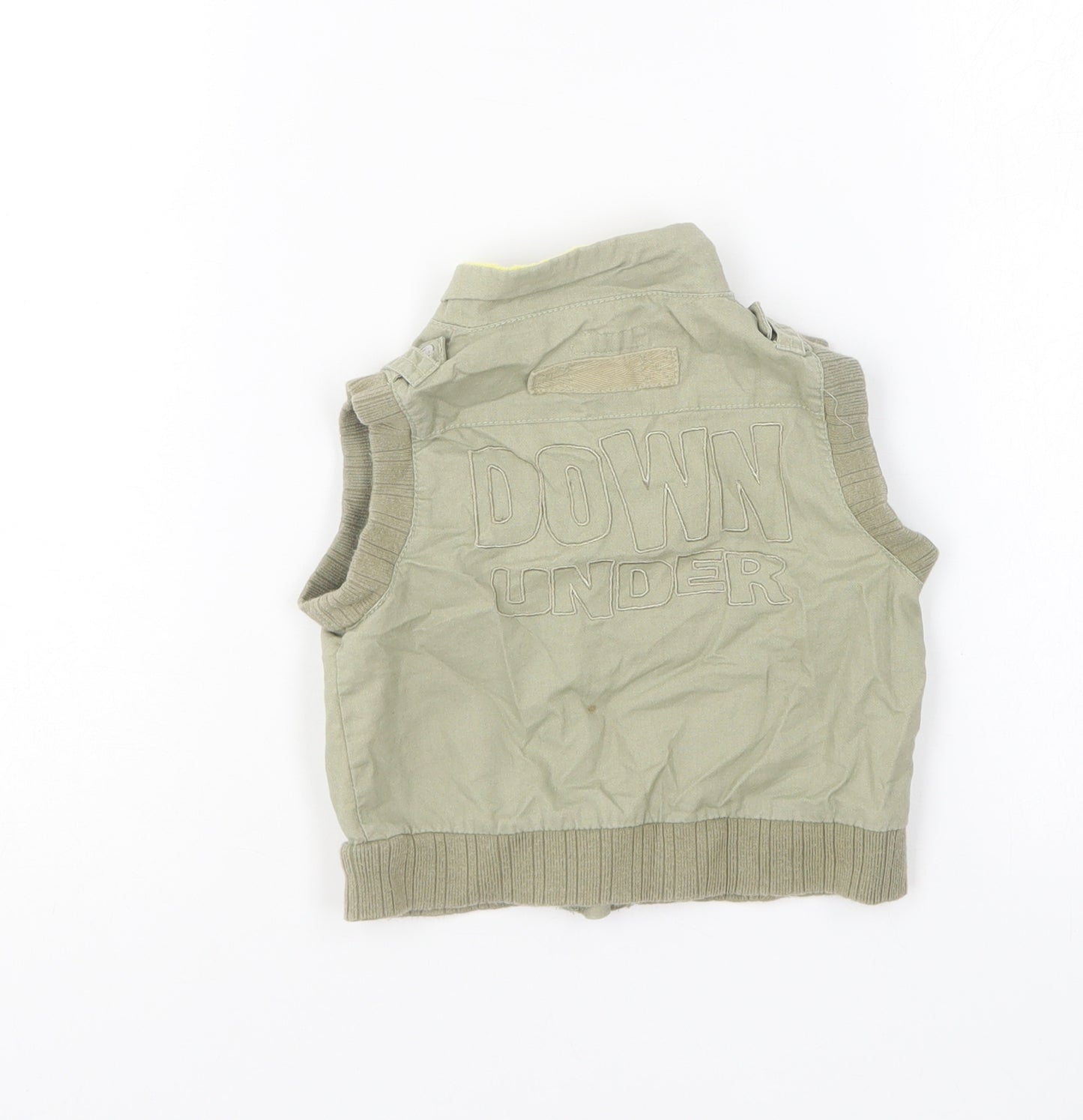 name it Boys Green Gilet Jacket Size 9-12 Months