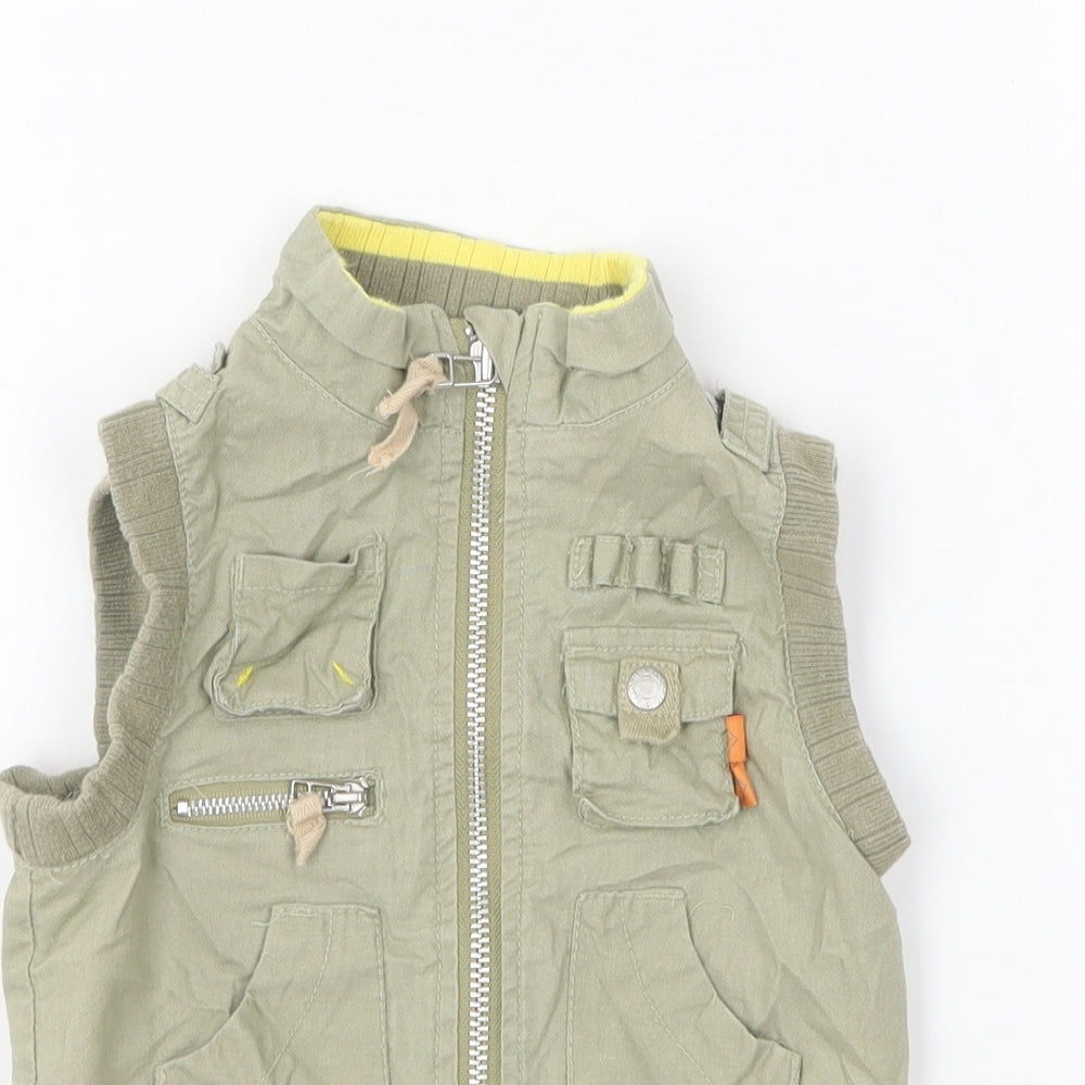 name it Boys Green Gilet Jacket Size 9-12 Months