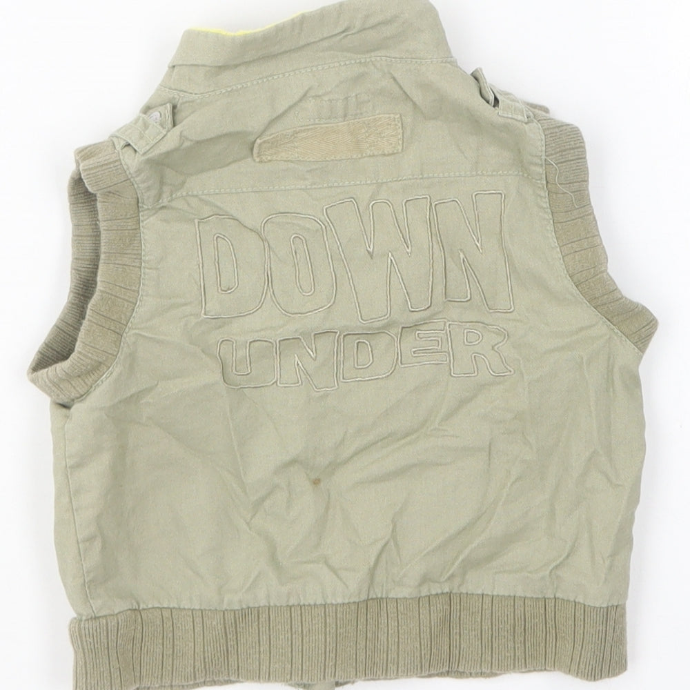 name it Boys Green Gilet Jacket Size 9-12 Months