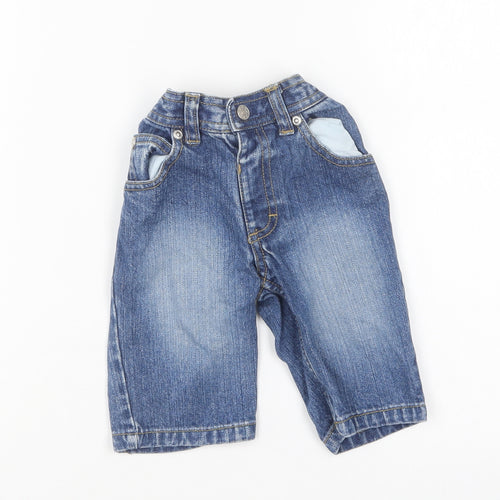Dunnes Stores Baby Blue Cotton Capri Jeans Size 3-6 Months