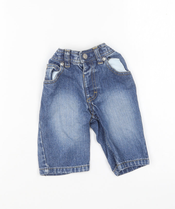 Dunnes Stores Baby Blue Cotton Capri Jeans Size 3-6 Months