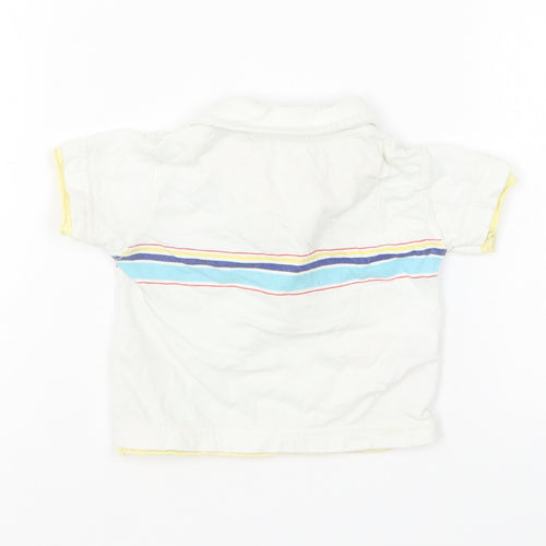 Dunnes Stores Baby White Cotton Basic Polo Size 0-3 Months Collared