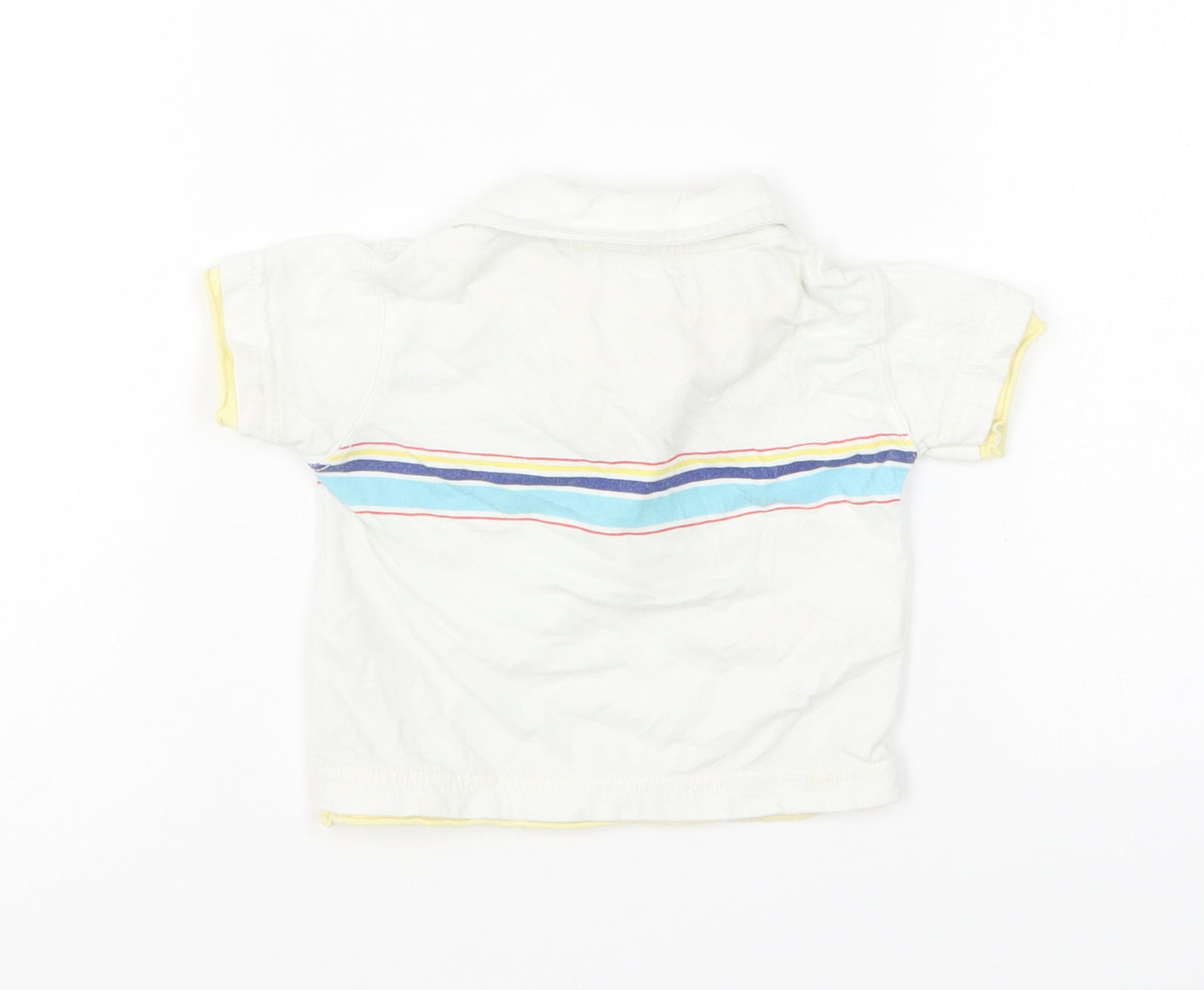Dunnes Stores Baby White Cotton Basic Polo Size 0-3 Months Collared