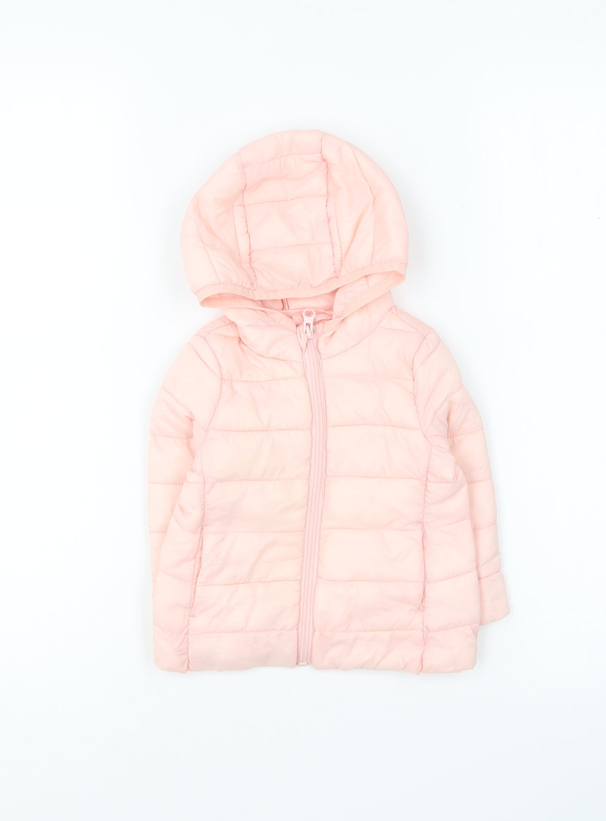 Dunnes Stores Girls Pink Puffer Jacket Coat Size 6-9 Months