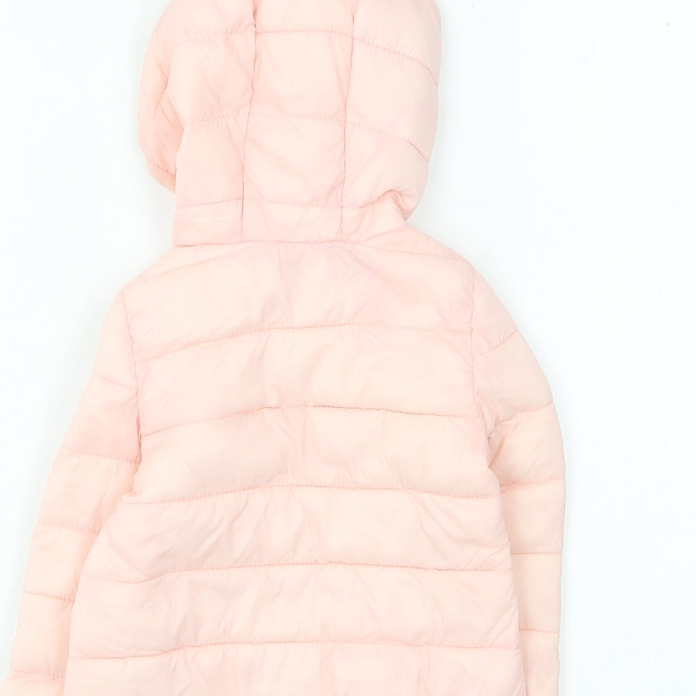 Dunnes Stores Girls Pink Puffer Jacket Coat Size 6-9 Months