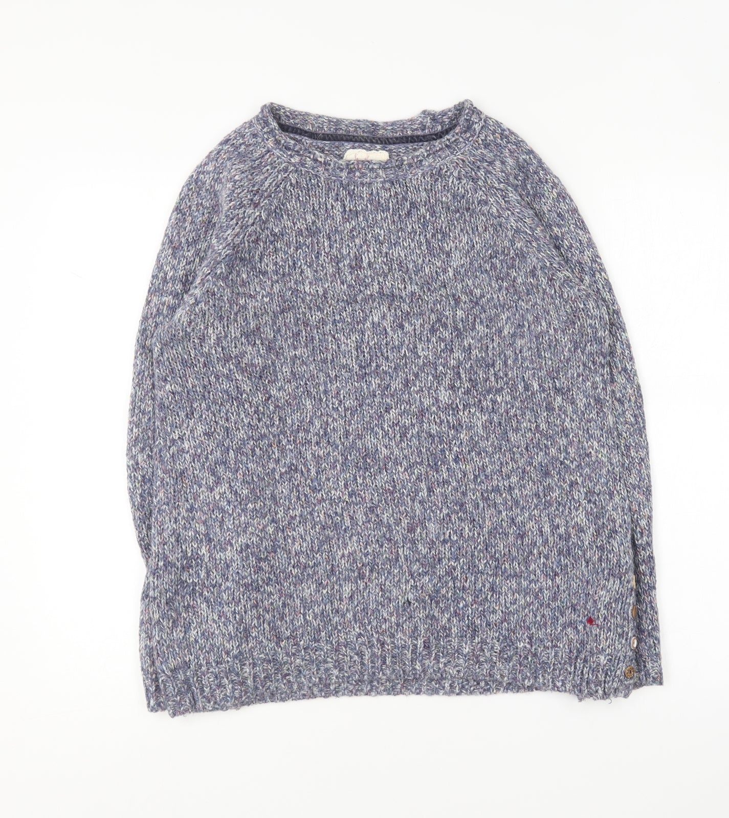 MANTARAY PRODUCTS Womens Purple Round Neck Cotton Pullover Jumper Size 12