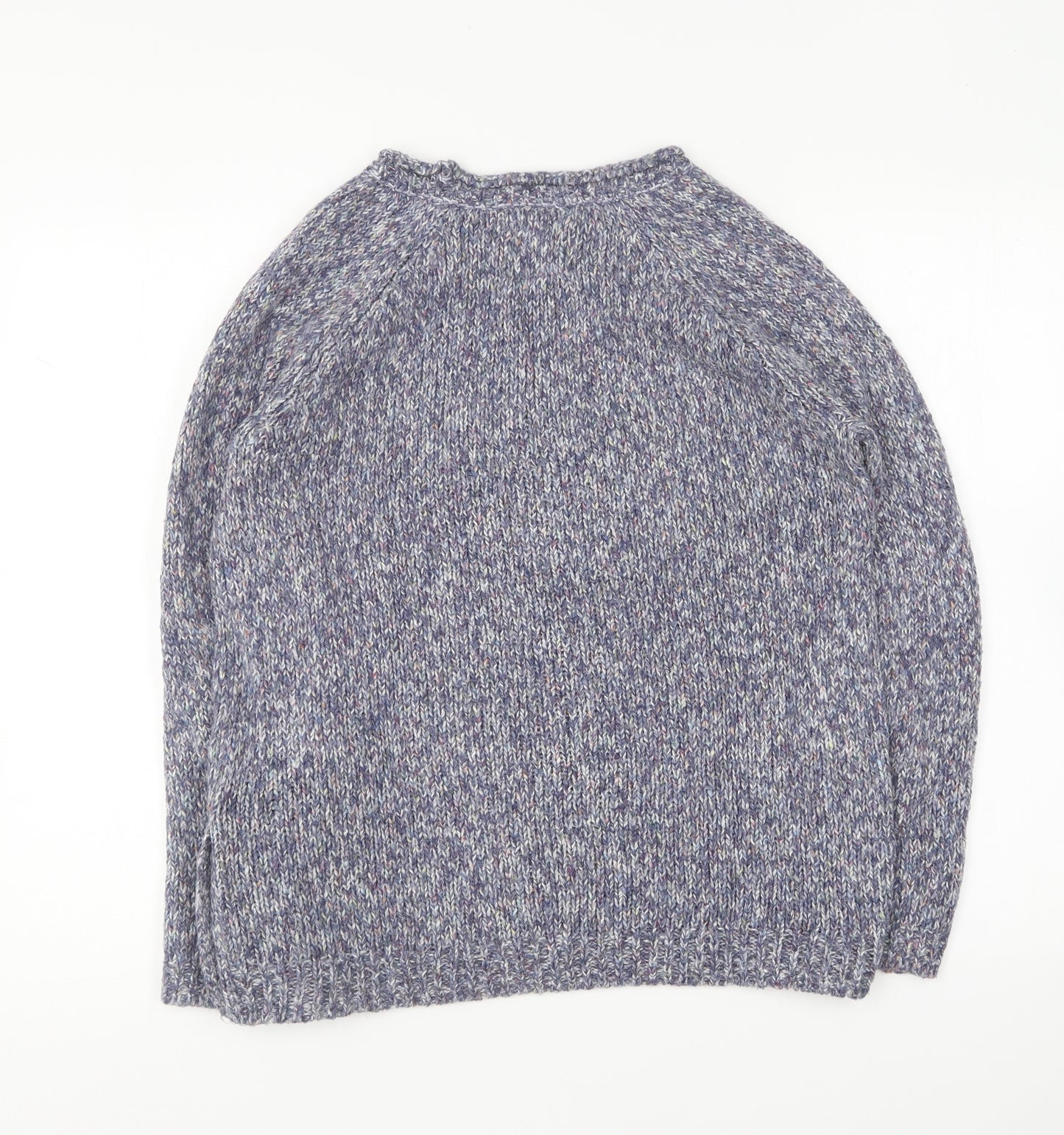 MANTARAY PRODUCTS Womens Purple Round Neck Cotton Pullover Jumper Size 12