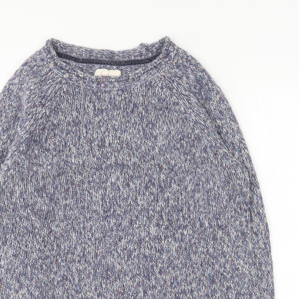 MANTARAY PRODUCTS Womens Purple Round Neck Cotton Pullover Jumper Size 12