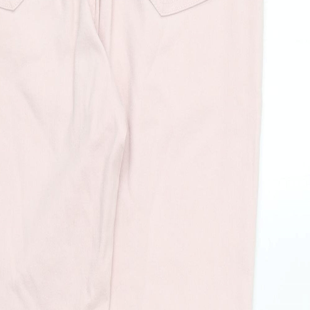 Warehouse Womens Pink Cotton Skinny Jeans Size 12 L27 in Regular