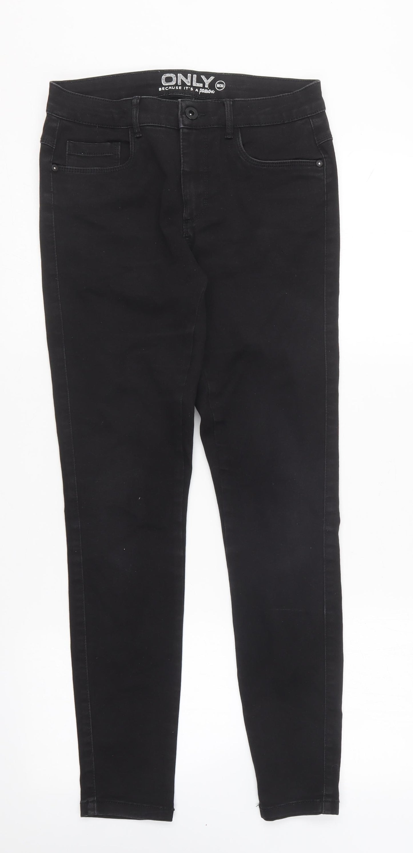 Only Womens Black Cotton Skinny Jeans Size 30 in L28 in Regular