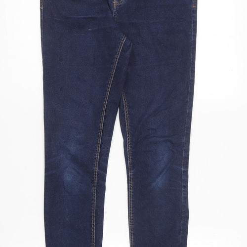George Womens Blue Cotton Skinny Jeans Size 10 L27 in Regular