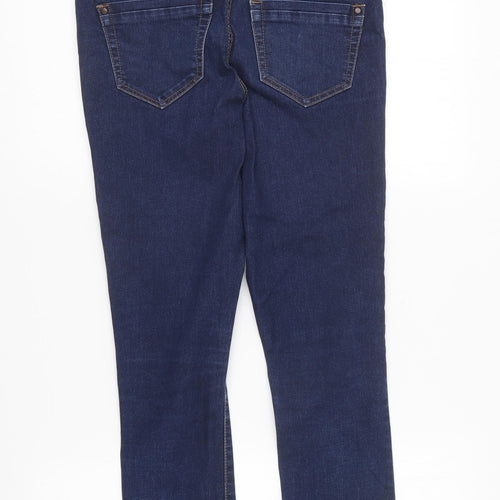George Womens Blue Cotton Skinny Jeans Size 10 L24 in Regular