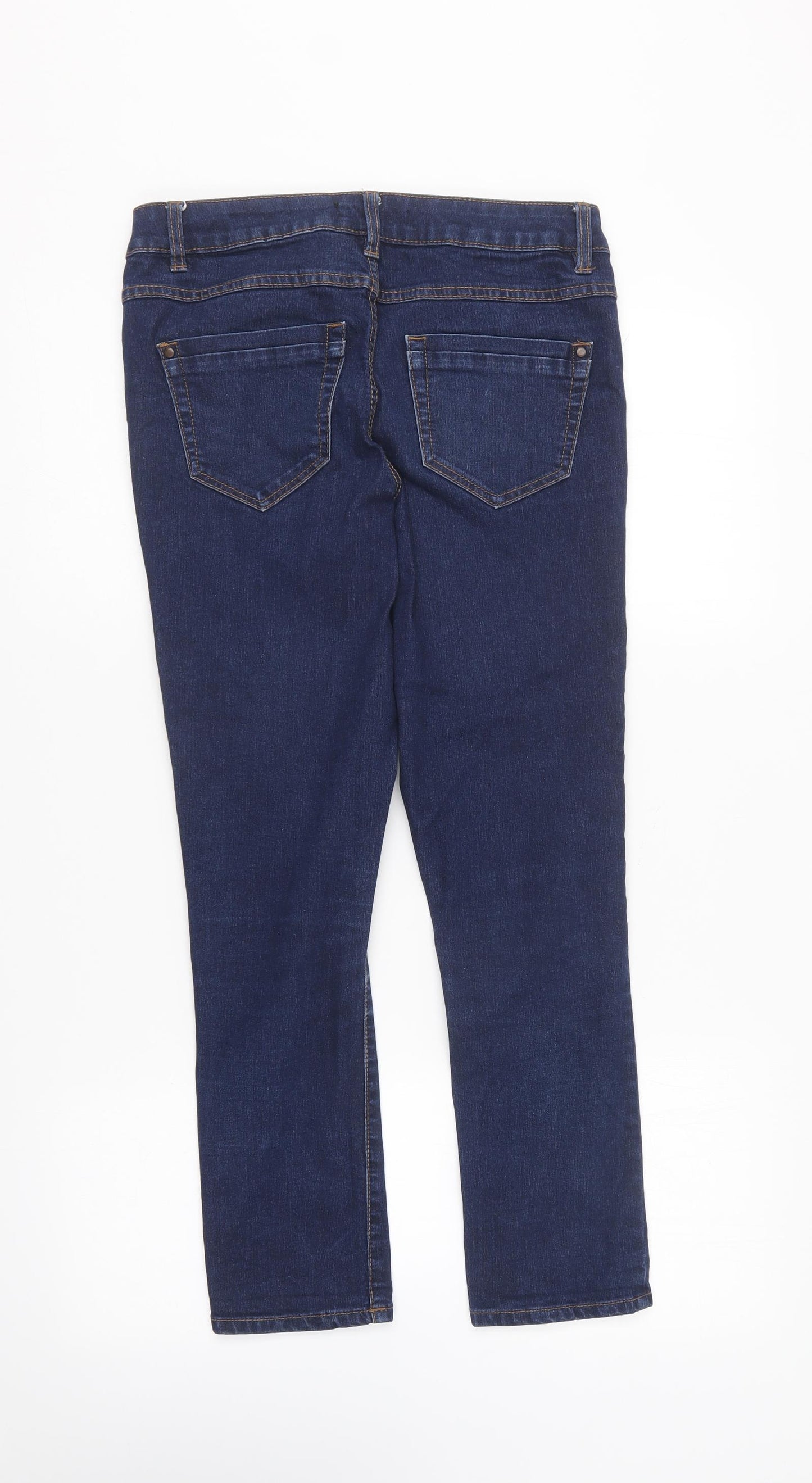 George Womens Blue Cotton Skinny Jeans Size 10 L24 in Regular