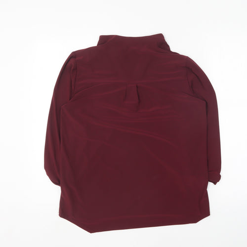 Dorothy Perkins Womens Purple Polyester Basic Blouse Size 8 Collared