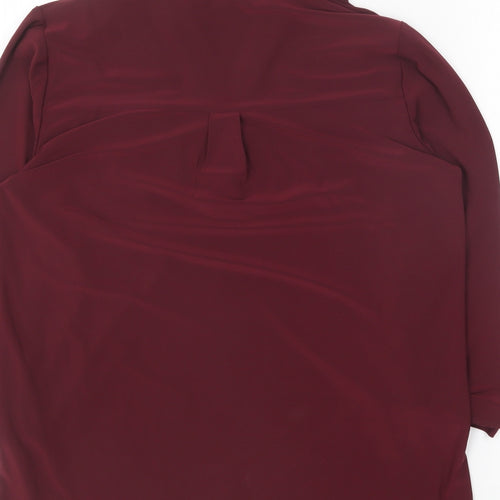 Dorothy Perkins Womens Purple Polyester Basic Blouse Size 8 Collared