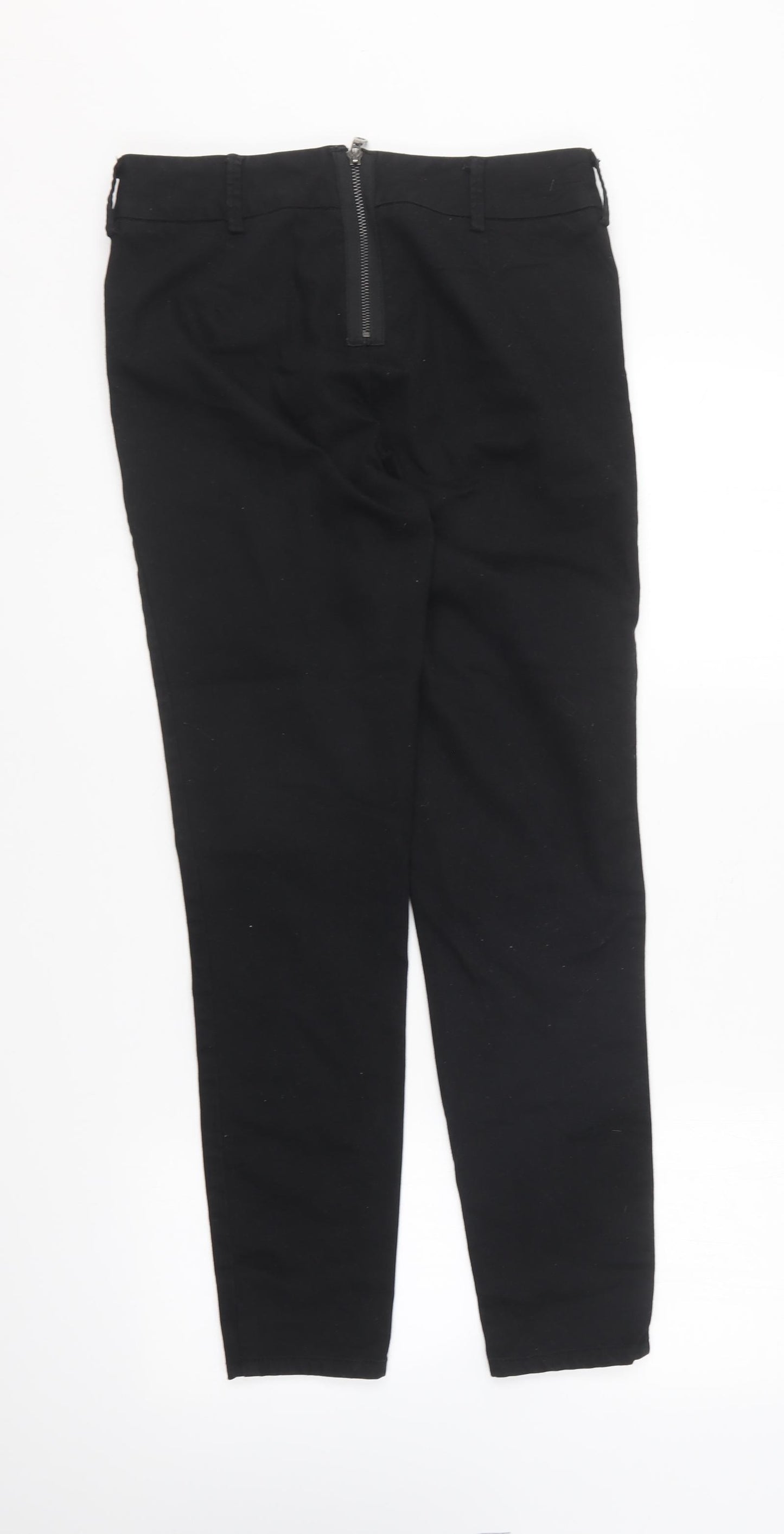 VILA Womens Black Cotton Jegging Trousers Size L L27 in Regular
