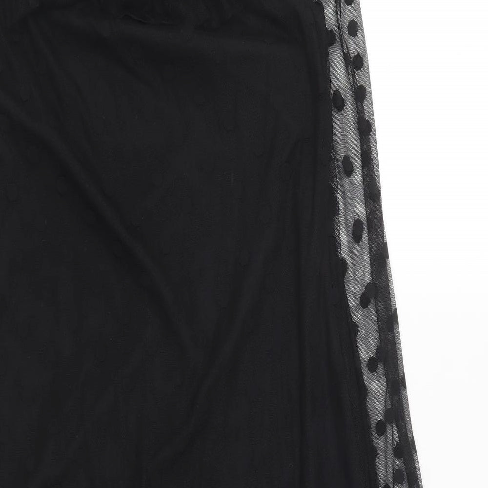 Missi London Womens Black Polka Dot Polyester Shift Size 12 Round Neck