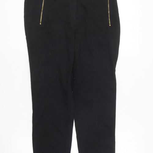 F&F Womens Black Cotton Skinny Jeans Size 10 L26 in Regular